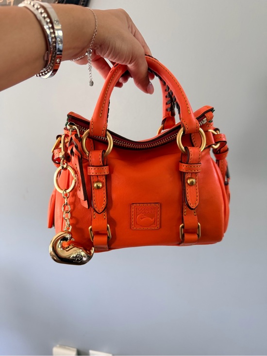Dooney & Bourke Handbags - Dooney & Bourke Salmon Leather nano Satchel